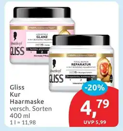 Budni Schwarzkopf gliss kur haarmaske liquid silk glanz Angebot