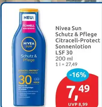 Budni Nivea schutz & pflege citracell-protect sonnenlotion lsf 30 Angebot