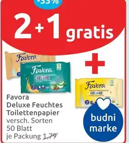 Budni Budni marke favora deluxe feuchtes toilettenpapier Angebot