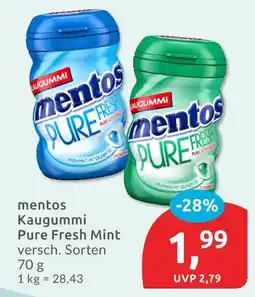 Budni Mentos pure fresh mint kaugummi Angebot