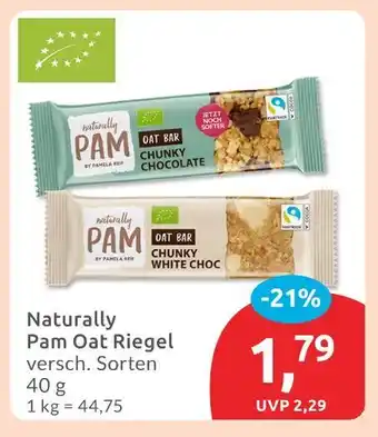 Budni Naturally pam oat bar chunky chocolate Angebot