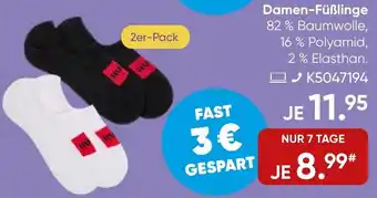 Galeria HUGO Damen-Füßlinge Angebot