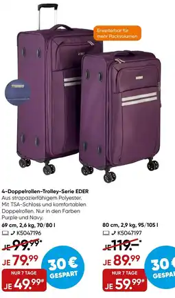 Galeria GLOBE TROTTER 4-Doppelrollen-Trolley-Serie EDER Angebot