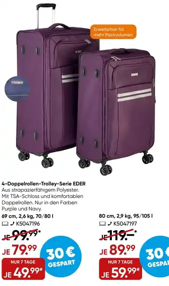 Galeria GLOBE TROTTER 4-Doppelrollen-Trolley-Serie EDER Angebot