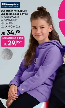 Galeria Champion Sweatshirt mit Kapuze und Tasche, Logo-Print Angebot