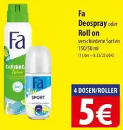 Famila Nord Ost Fa Deospray oder Roll on Angebot