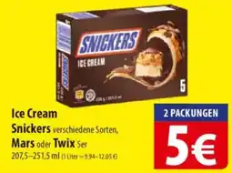Famila Nord Ost Ice Cream Snickers, Mars oder Twix Angebot