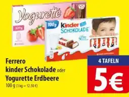 Famila Nord Ost Ferrero kinder Schokolade oder Yogurette Erdbeere Angebot
