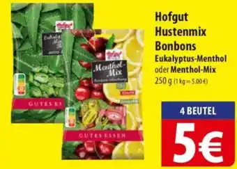 Famila Nord Ost Hofgut Hustenmix Bonbons Eukalyptus-Menthol oder Menthol-Mix Angebot