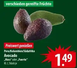 Famila Nord Ost Peru/Kolumbien/Südafrika Avocado ,,Hass“ oder „,Fuerte" Angebot