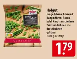 Famila Nord Ost Hofgut Junge Erbsen, Erbsen & Babymöhren, Rosenkohl, Karottenscheiben, Prinzess-Bohnen oder Brechbohnen Angebot
