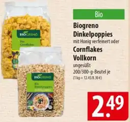 Famila Nord Ost Biogreno Dinkelpoppies oder Cornflakes Vollkorn Angebot