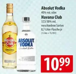 Famila Nord Ost Absolut Vodka oder Havana Club Angebot