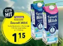 CITTI Markt Nordseemilch Tierwohl Milch Angebot