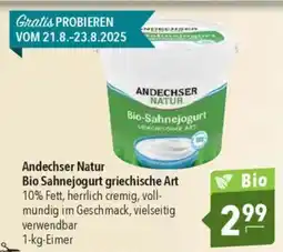 CITTI Markt Andechser Natur Bio Sahnejogurt griechische Art Angebot