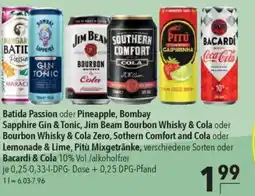 CITTI Markt Batida Passion oder Pineapple, Bombay Sapphire Gin & Tonic, Jim Beam Bourbon Whisky & Cola Angebot