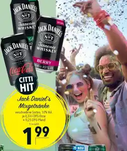 CITTI Markt Jack Daniel's Mixgetränke Angebot