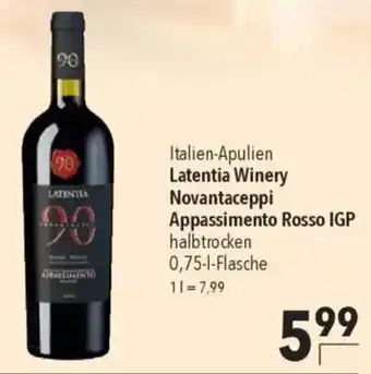 CITTI Markt Latentia Winery Novantaceppi Appassimento Rosso IGP Angebot