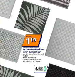 Action La sonata geschirrtuch oder küchentuch Angebot