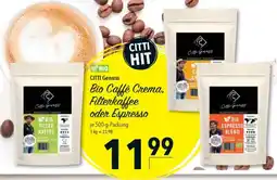 CITTI Markt Bio Caffè Crema. Filterkaffee oder Espresso Angebot