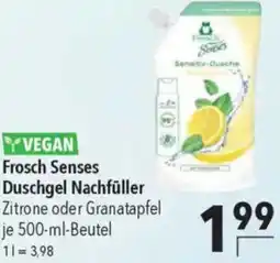 CITTI Markt VEGAN Frosch Senses Duschgel Nachfüller Angebot