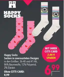 CITTI Markt Happy Socks Socken in unerwarteten Designs Angebot