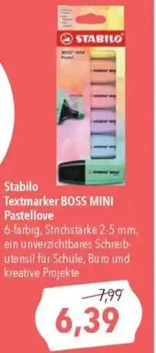 CITTI Markt Stabilo Textmarker BOSS MINI Pastellove Angebot