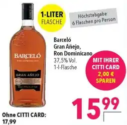 CITTI Markt Barceló Gran Añejo, Ron Dominicano Angebot