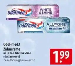 Famila Nord Ost Odol-med3 Zahncreme All in One, White & Shine oder Samtweiẞ Angebot
