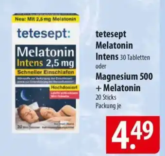 Famila Nord Ost tetesept: Melatonin Intens oder Magnesium 500 + Melatonin Angebot