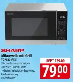 Famila Nord Ost SHARP Mikrowelle mit Grill YC-PG204AE-S Angebot