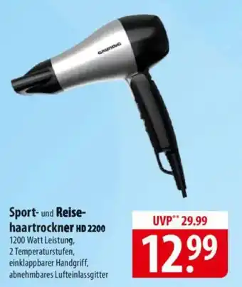 Famila Nord Ost Sport- und Reise- haartrockner HD 2200 Angebot