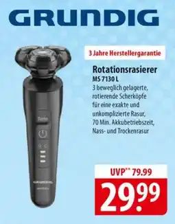 Famila Nord Ost GRUNDIG Rotationsrasierer MS 7130 L Angebot