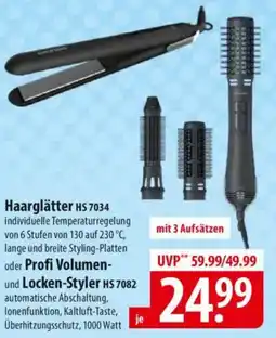 Famila Nord Ost Haarglätter HS 7034 oder Profi Volumen- und Locken-Styler HS 7082 Angebot