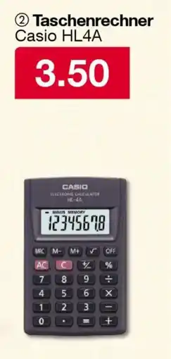 Woolworth Taschenrechner Casio HL4A Angebot