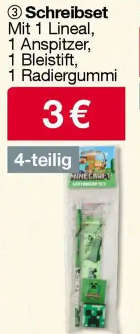 Woolworth Schreibset MINECRAFT Angebot