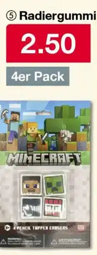 Woolworth Radiergummi MINECRAFT Angebot