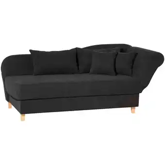 Netto Marken-Discount Max Winzer Selma Recamiere mit Armteil rechts klappbar schwarz Angebot