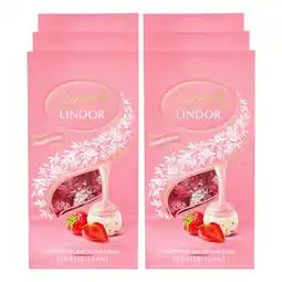 Netto Marken-Discount Lindt Lindor Erdbeer Sahne 100 g, 6er Pack Angebot