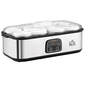 Netto Marken-Discount HOMCOM Joghurtbereiter PC, PP-Kunststoff, Edelstahl, Glas Angebot