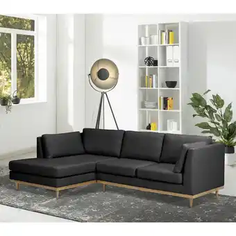 Netto Marken-Discount Max Winzer Larsen Ecksofa links mit Sofa 2-Sitzer rechts Flachgewebe graphit Angebot