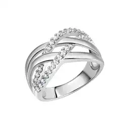 Netto Marken-Discount Zeeme Silber Ring Silber 925 rhodiniert mit Zirkonia weiß Angebot