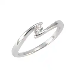 Netto Marken-Discount Zeeme Silber Ring Silber 925 rhodiniert mit weißem Zirkonia-Stein Angebot
