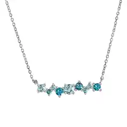 Netto Marken-Discount Zeeme Gemstones Halskette Silber 925 rhodiniert mit 9x Blautopas (beh.) Angebot