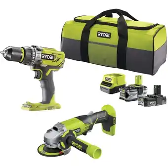 Netto Marken-Discount Ryobi Werkzeug-Set ONE+ Akku Schlagbohrschrauber- / Winkelschleifer-Set R18PDAG-242S, 18Volt Angebot