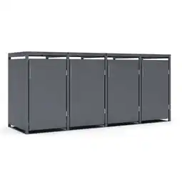 Netto Marken-Discount Plats Outdoor Solution - 4er Mülltonnenbox Angebot
