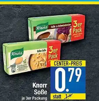 E-Center Knorr Soße Angebot