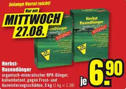 B1 Discount Baumarkt Herbst Rasendünger Angebot