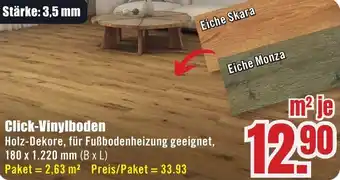 B1 Discount Baumarkt Click-Vinylboden Angebot