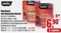 B1 Discount Baumarkt netto Buntlack auf Kunstharzbasis Angebot